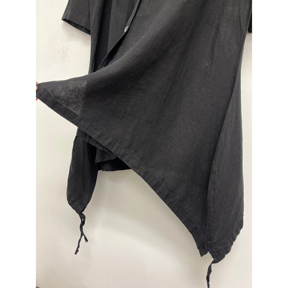NWT Bryn Walker Linen A-Line Lagenlook Ruched Asymmetrical Art to Wear Tunic Med - Picture 7 of 14